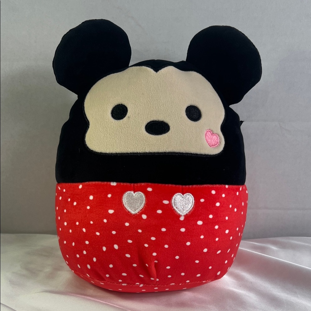 Disney Squishmellow Minnie Mouse Plush Toy Red Black 10” Tall